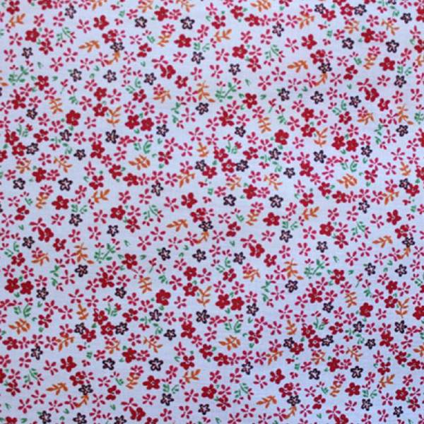 Mini Daisy Floral Poly Cotton Fabric - Fuchsia, Purple, Red, Royal Blue Daisy Print, 58/60" Width
