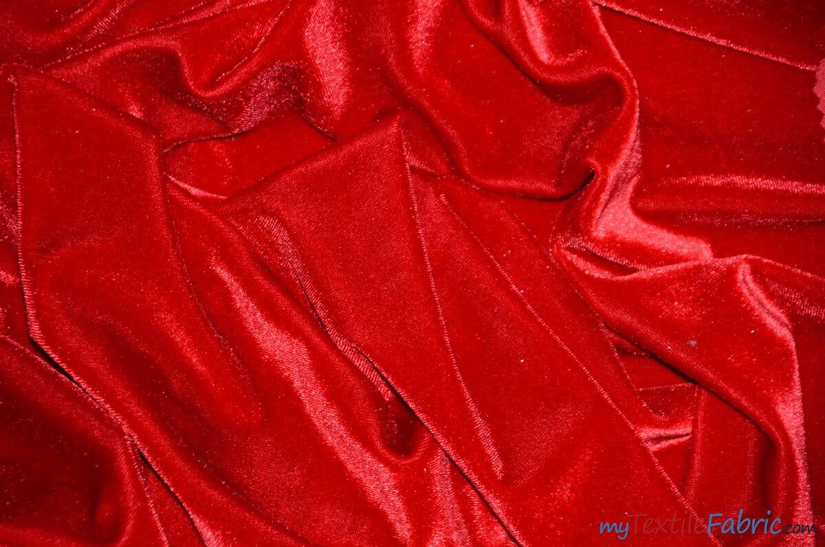 Stretch Velvet Spandex Fabric - Solid, 58" Width (1 Yard)