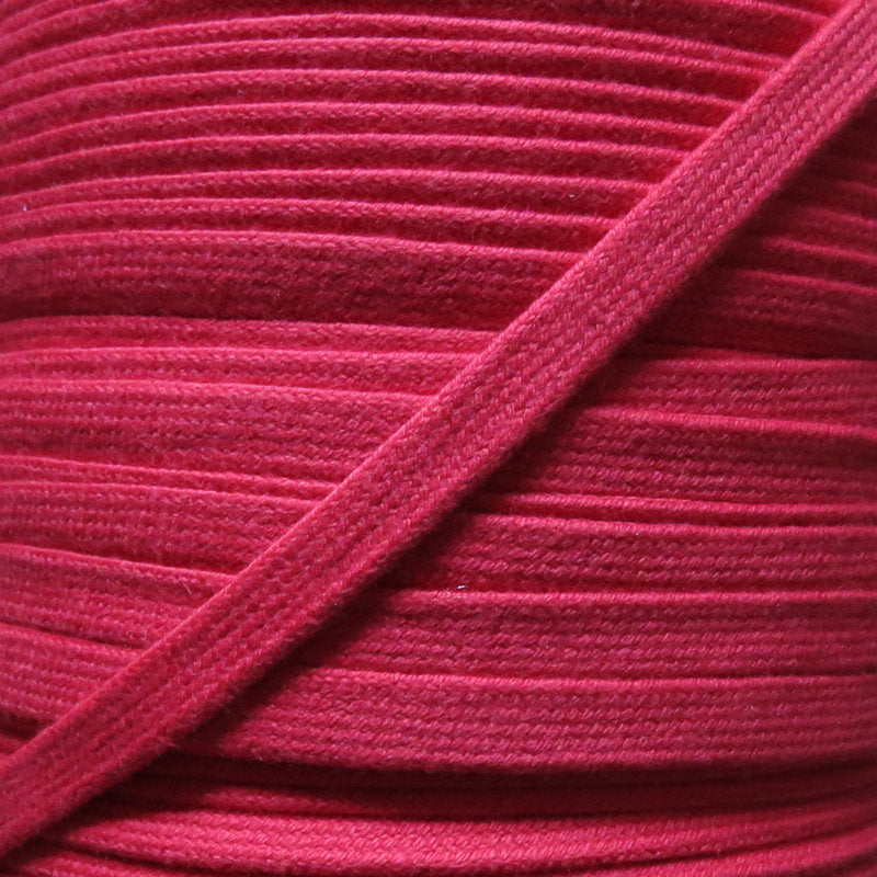 Cotton Hoodie Drawstring Flat Tape Red 3/8"