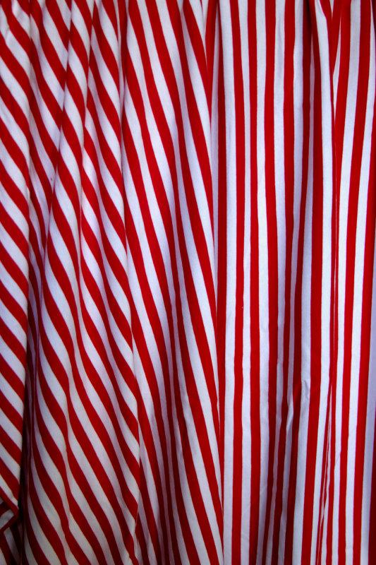 Cotton Lycra Jersey Knit Red and White Stripes 24" Remnant