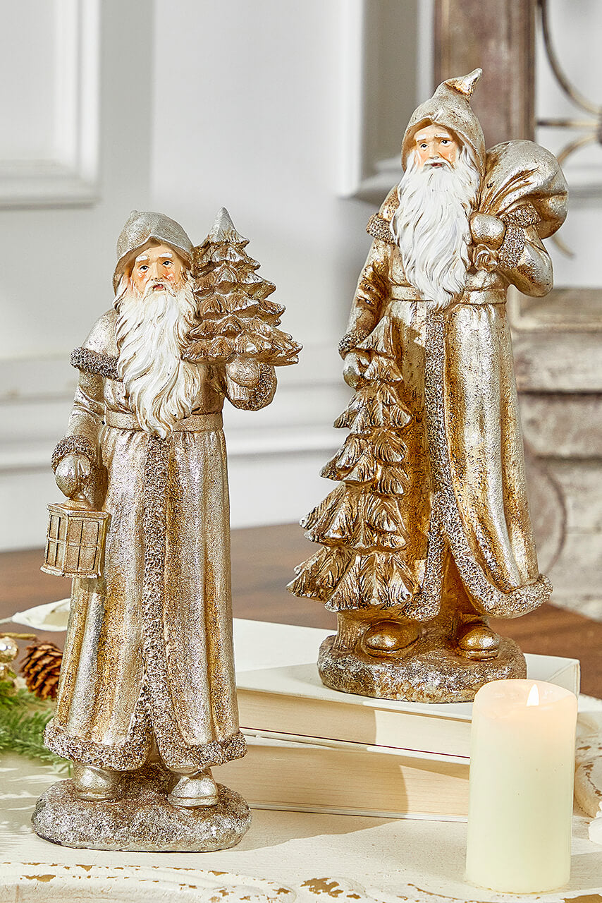 12.25” Resin Rustic Santa
