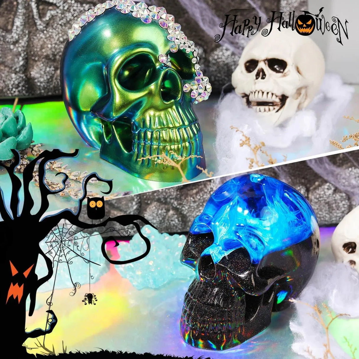 Resin Silicone Mold - Skull Large