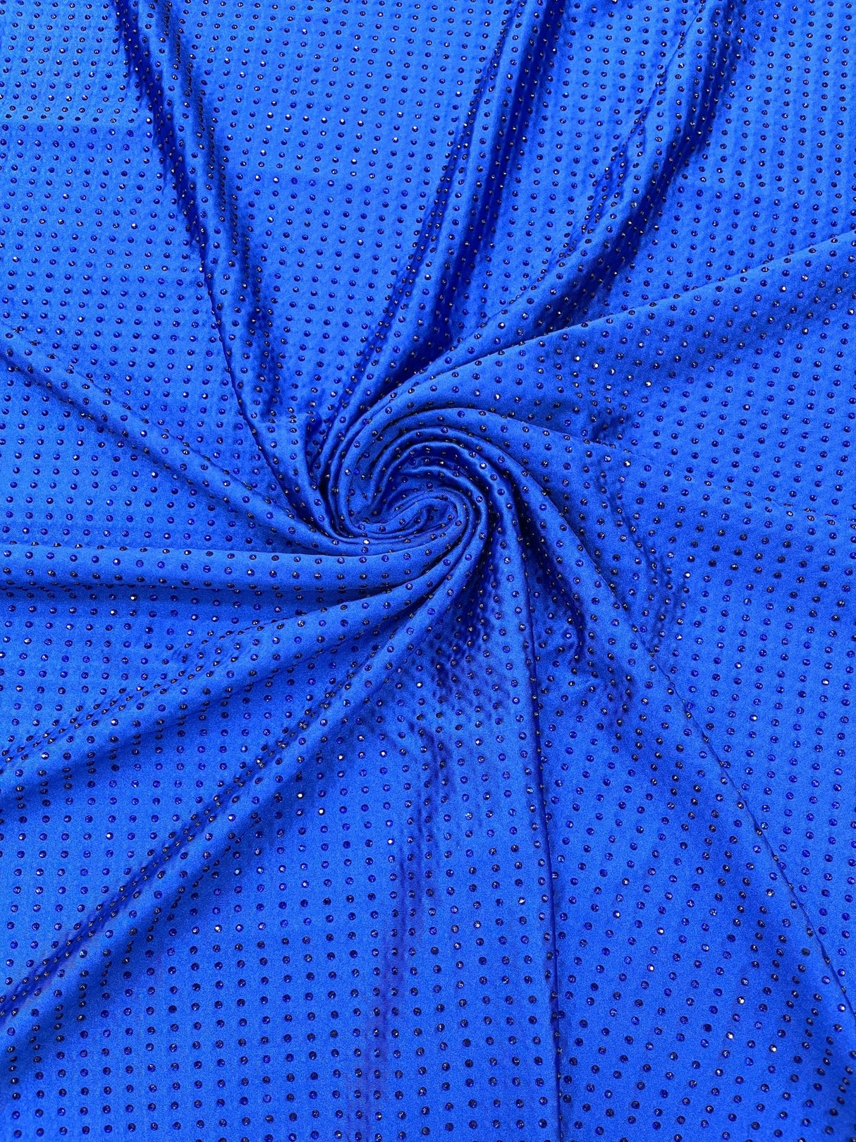 Rhinestone Nylon Spandex Fabric - Crystal Rhinestones, 54" Width (1 Yard)