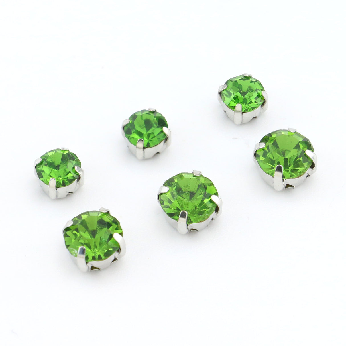 Sew-On Rhinestones Crystal Decorative Studs for Leather & Apparel - 6mm/8mm