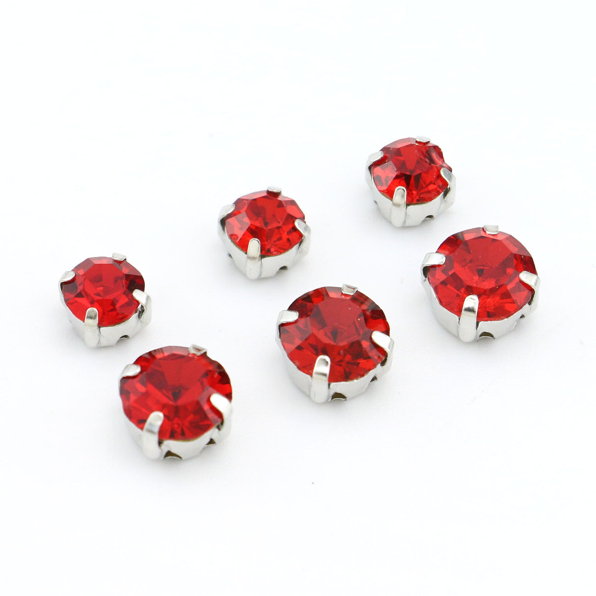 Sew-On Rhinestones Crystal Decorative Studs for Leather & Apparel - 6mm/8mm