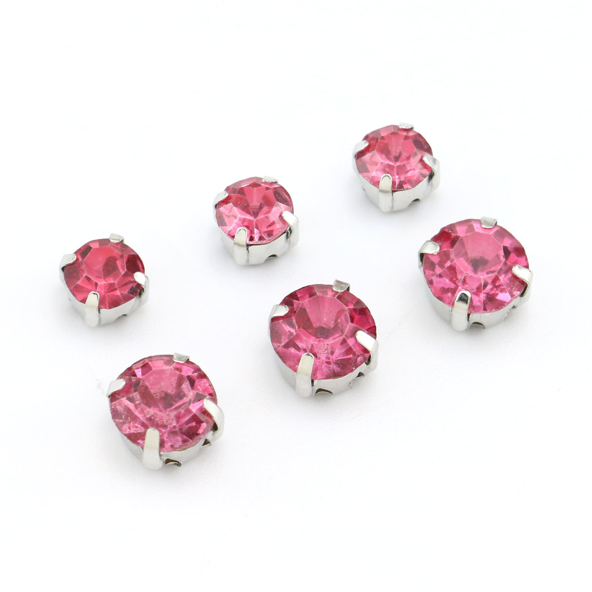 Sew-On Rhinestones Crystal Decorative Studs for Leather & Apparel - 6mm/8mm