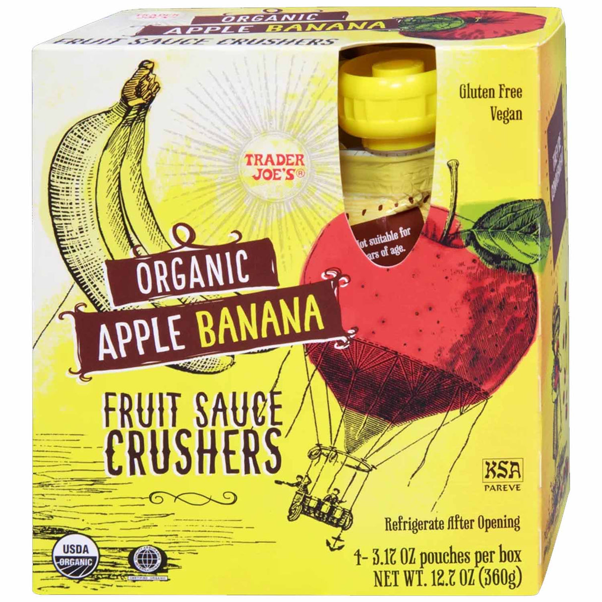 Trader Joe’s Organic Apple Banana Fruit Sauce Crushers 12.7 Oz