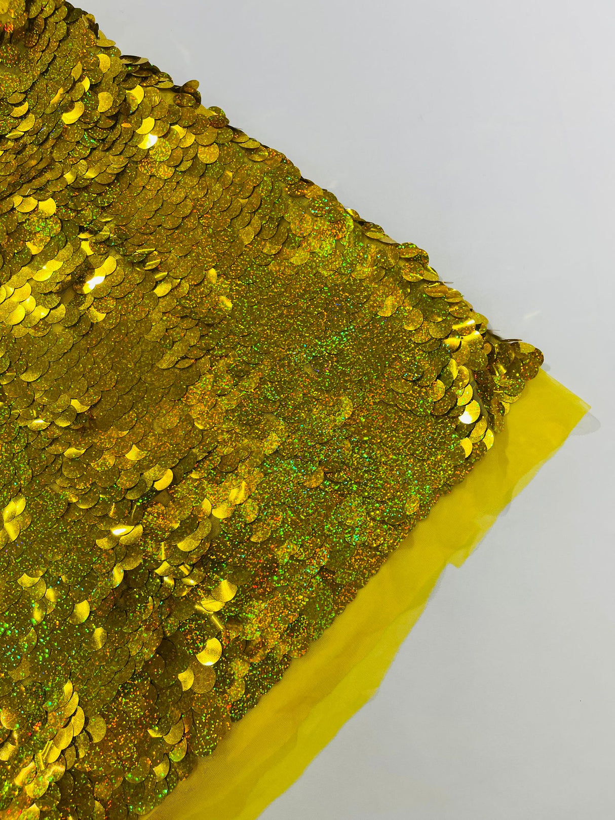 Round Sequin Polyester Fabric - Round Sequin, 54" Width (1 Yard)