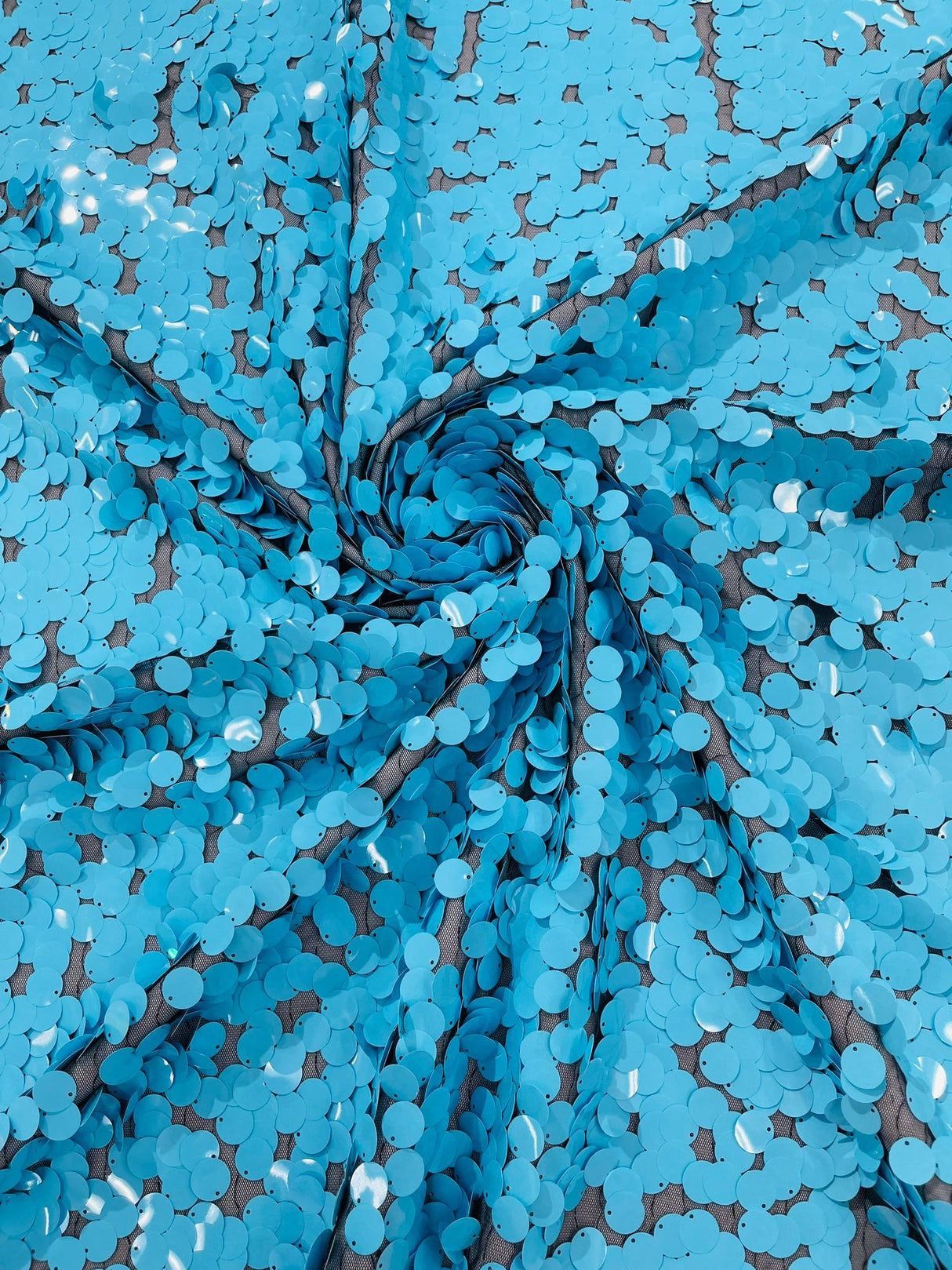 Round Sequin Polyester Fabric - Round Sequin, 54" Width (1 Yard)