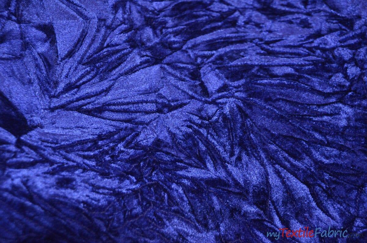 Crushed Triple Velvet Acetate Nylon Fabric - Solid Plush Velvet, 44/45" Width, Multiple Colors (1 Yard)