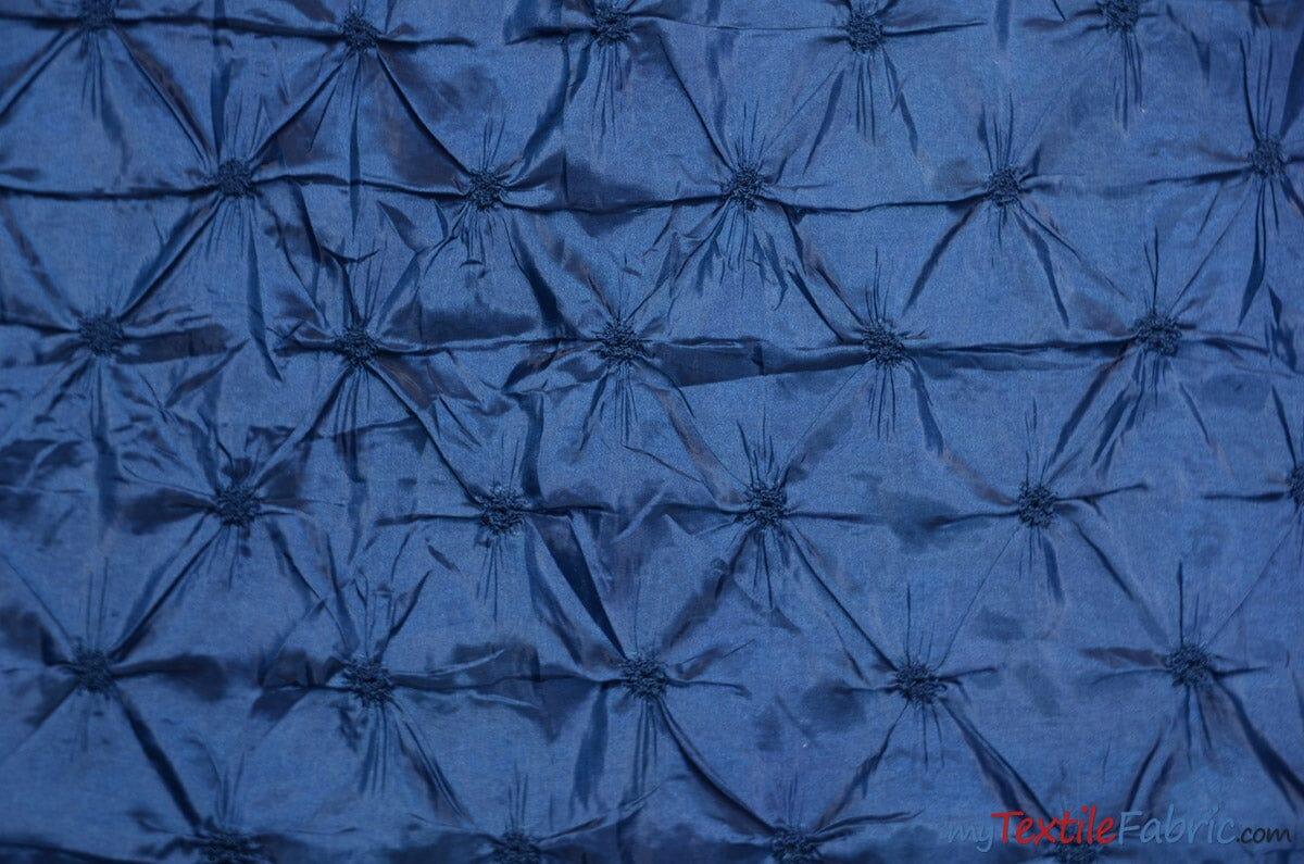 Pinwheel Button Taffeta Polyester Fabric - Pinwheel Button Texture, 48" Wide, Multiple Colors (1 Yard)
