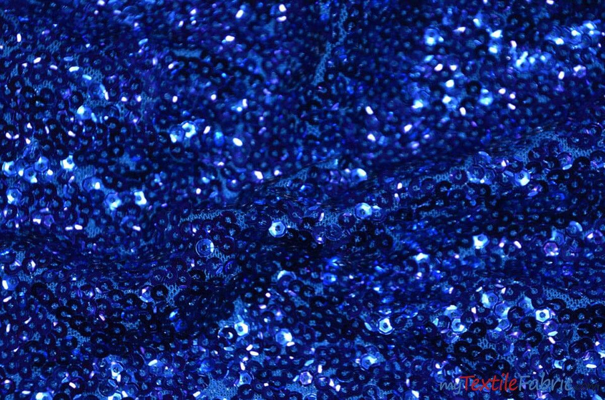 Gatsby Sequins Polyester Fabric - 6Mm Flat Sewn Sequins On Mesh, 52" Width, Multiple Colors (1 Yard)