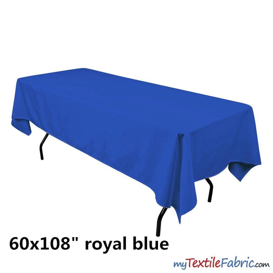 Banquet Polyester Fabric - 60" X 108", Solid Color Tablecloth, 180 GSM (By Piece)