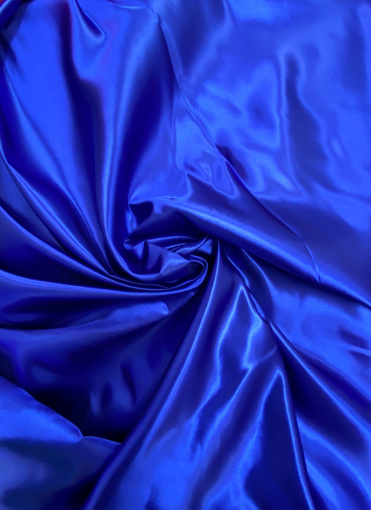 Royal Bridal Satin Fabric - Royal Blue, 58"-60" Width (1 Yard)