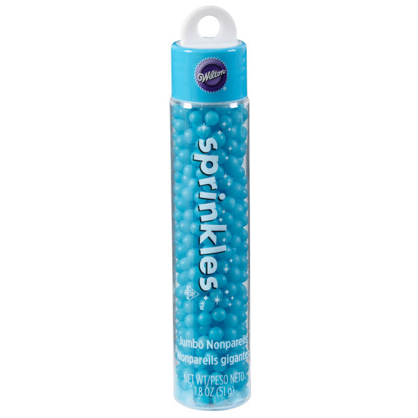 Wilton Blue Jumbo Nonpareils Sprinkles Tube – 1.8 oz.