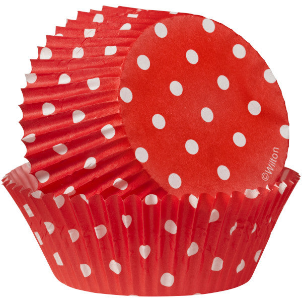 Wilton Red with White Polka Dots Cupcake Liners, 75-Count