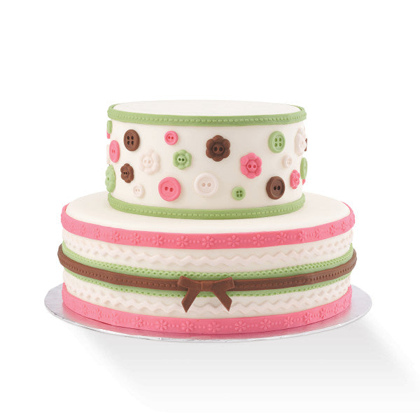 Wilton Silicone Ribbon and Fabric Fondant and Gum Paste Mold - Cake Decorating Supplies