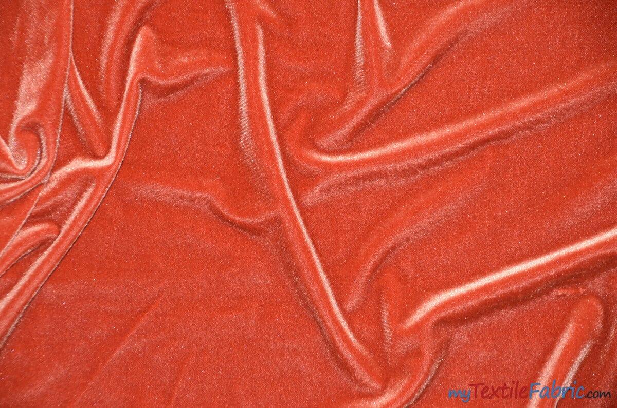 Stretch Velvet Spandex Fabric - Solid, 58" Width (1 Yard)