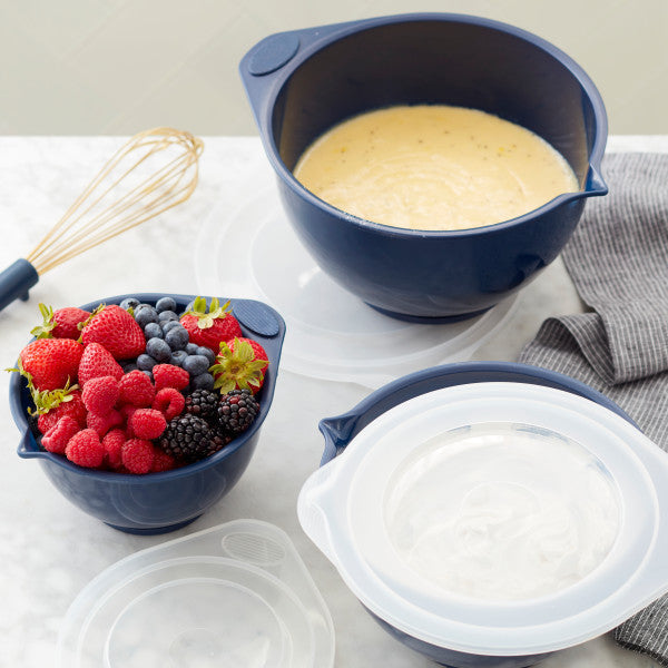 Wilton Navy Blue Covered Bowl Set, 6-Piece