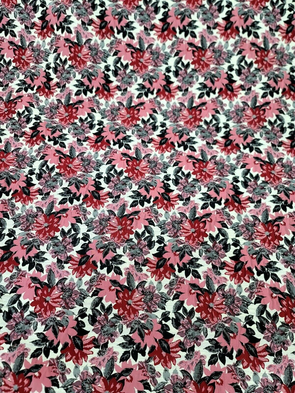 Brocade Jacquard Chenille Floral Mauve Green