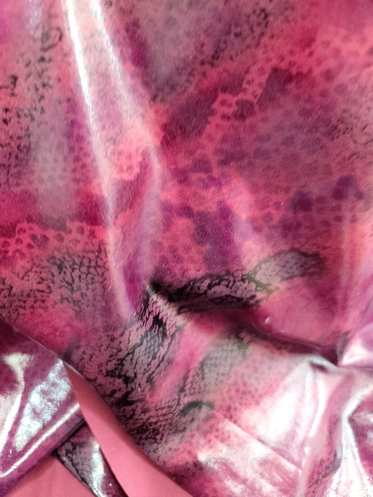 Burgundy Faux Snake Vinyl Fabric