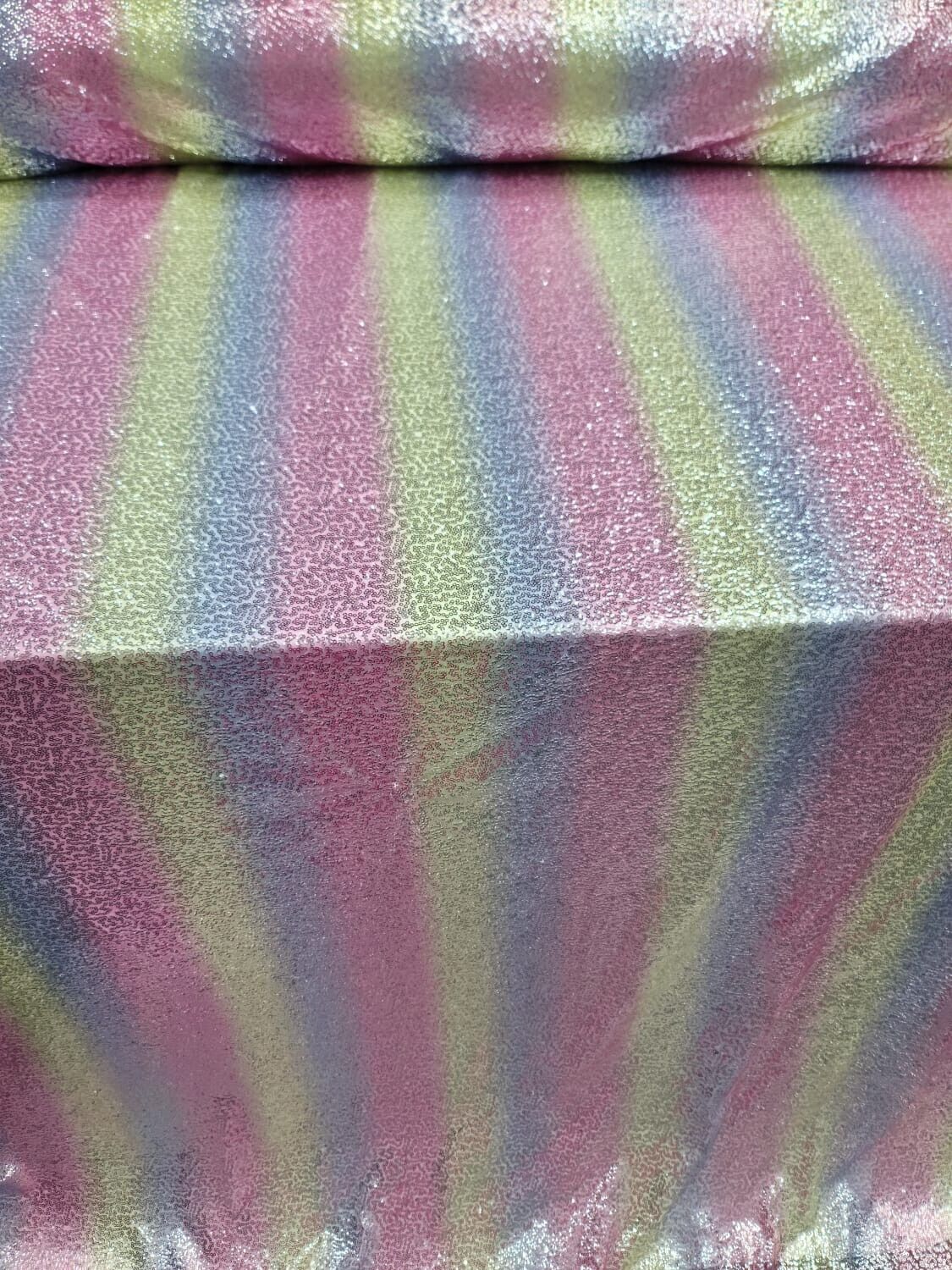 Sequin Fabric Vibrant Rainbow by the Yard
