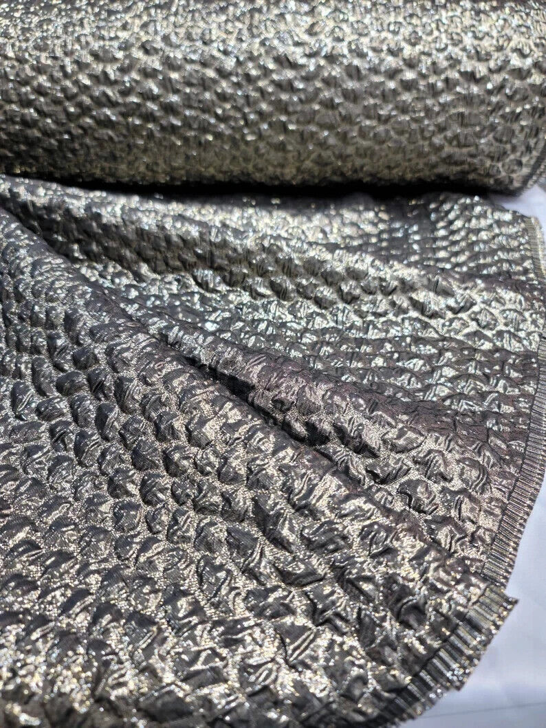 Brocade Jacquard Fabric Antique Gold