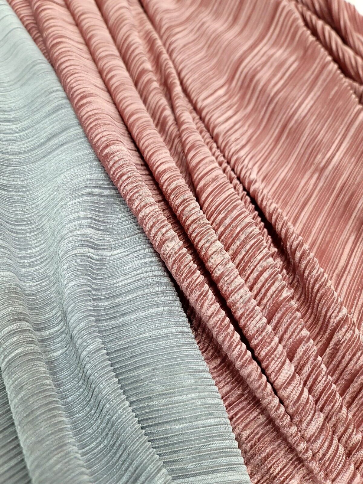 Pleated Stretch Fabric Dusty Rose