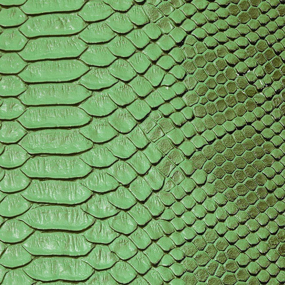 Green Faux Viper Sopythana Snake Skin Vinyl Fabric,