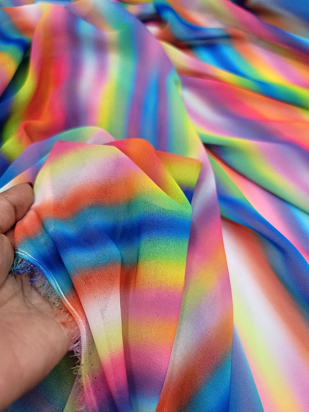Multi-Color Chiffon Ombre Fabric