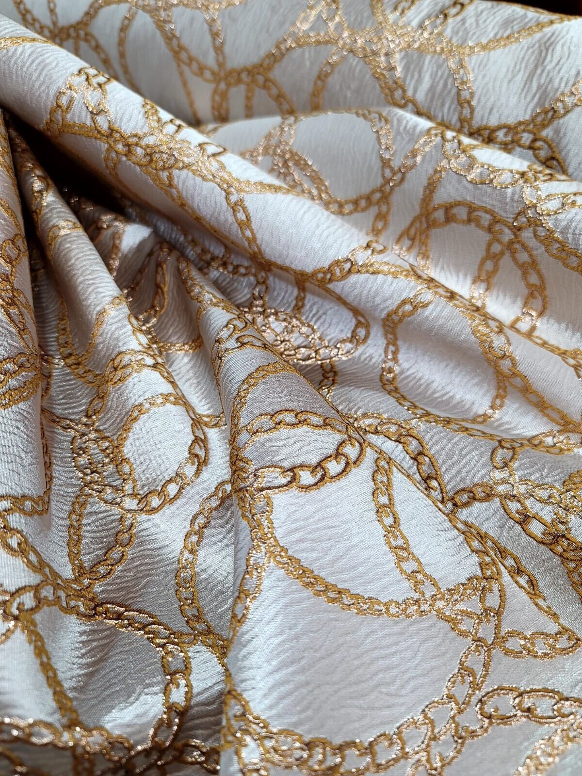 Champagne Gold Metallic Brocade Fabric