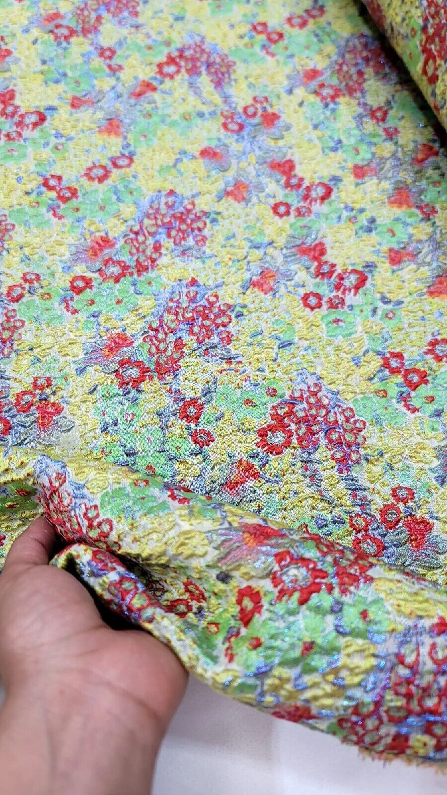 Brocade Jacquard Floral Embossed Green