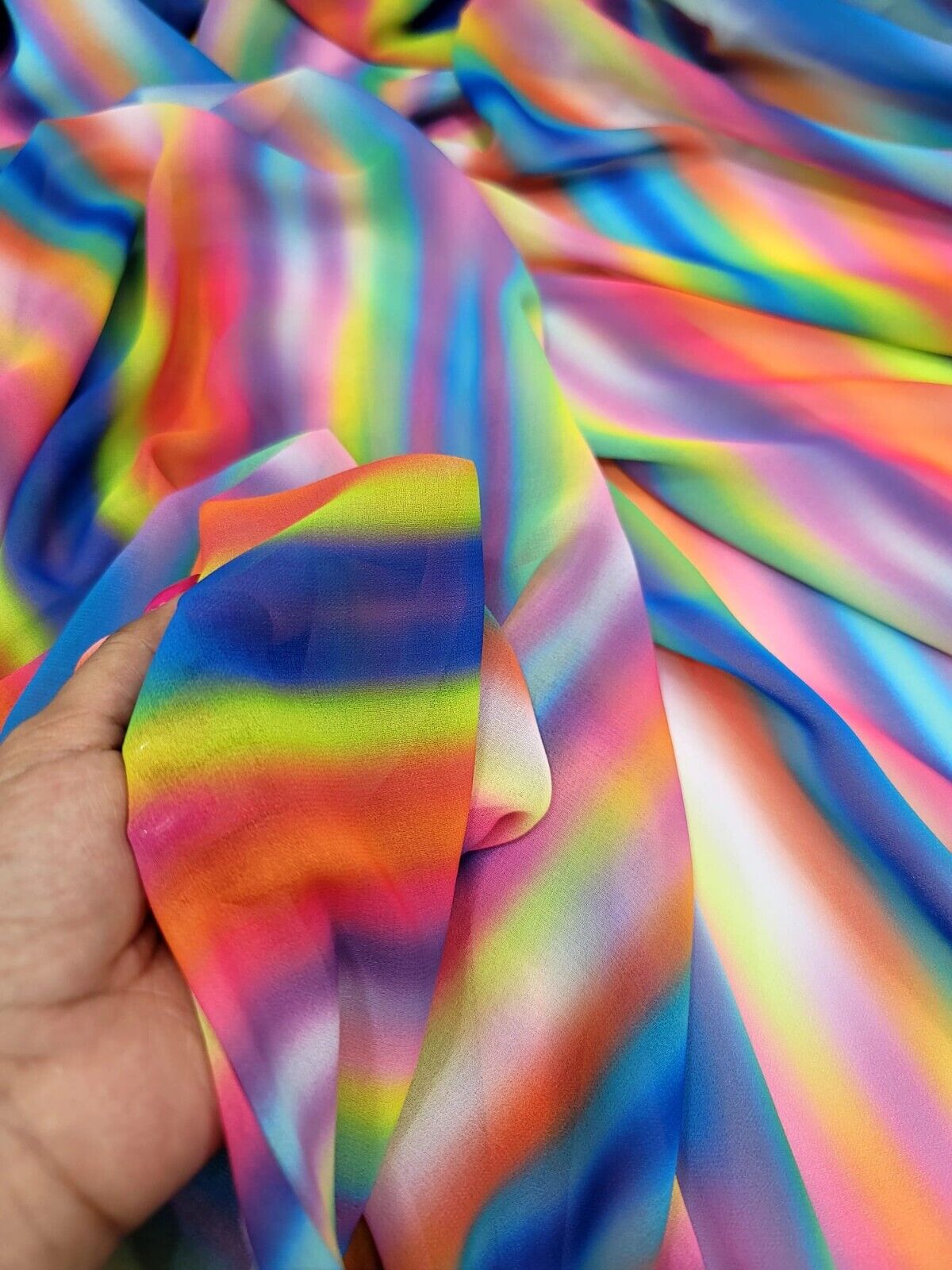 Multi-Color Chiffon Ombre Fabric