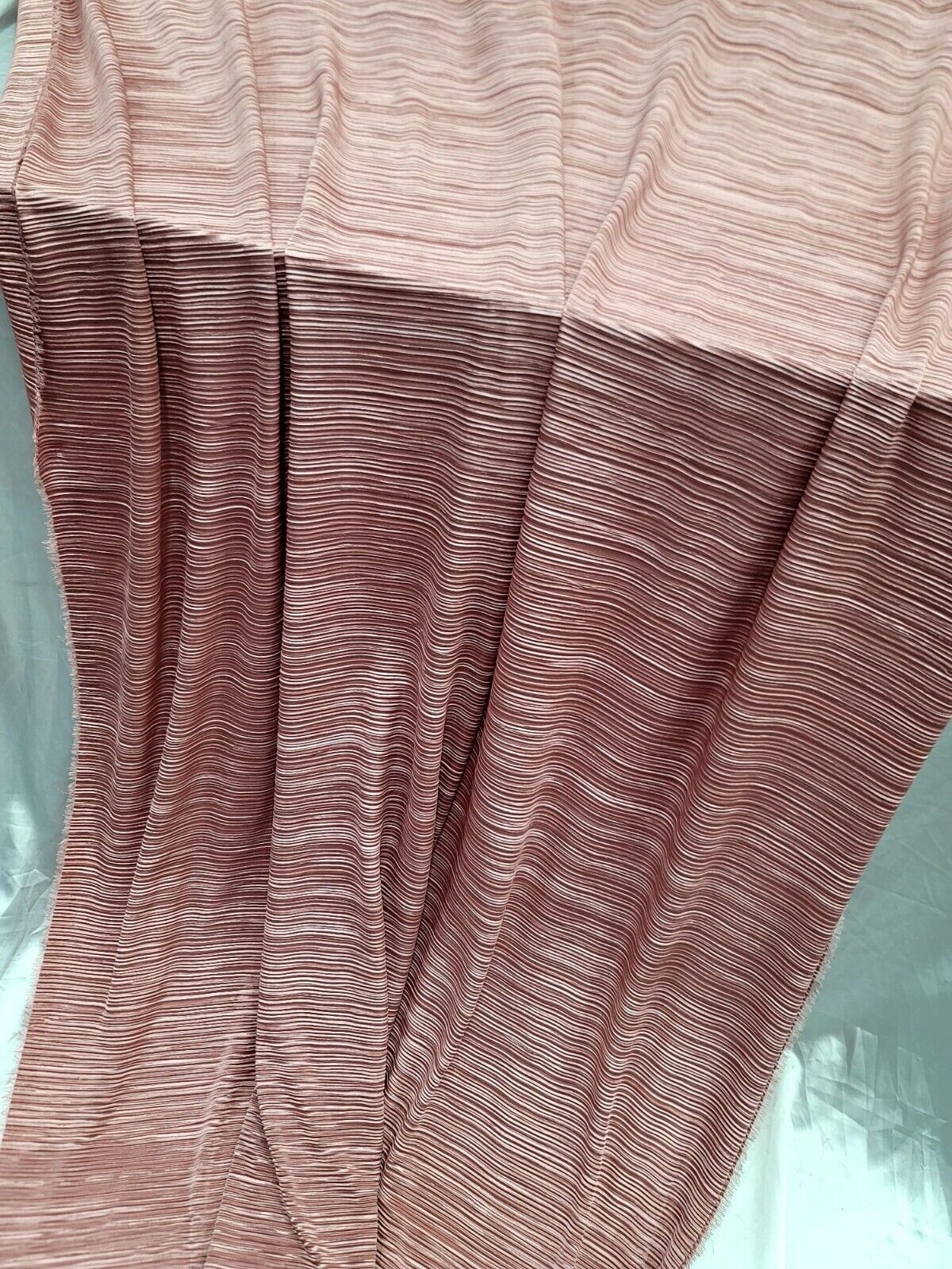 Pleated Stretch Fabric Dusty Rose