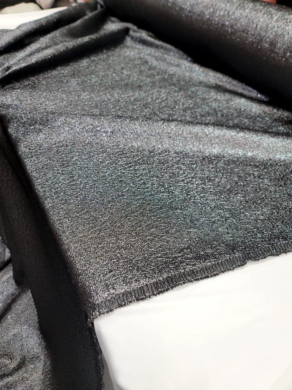Brocade Jacquard Fabric Charcoal Gray Metallic