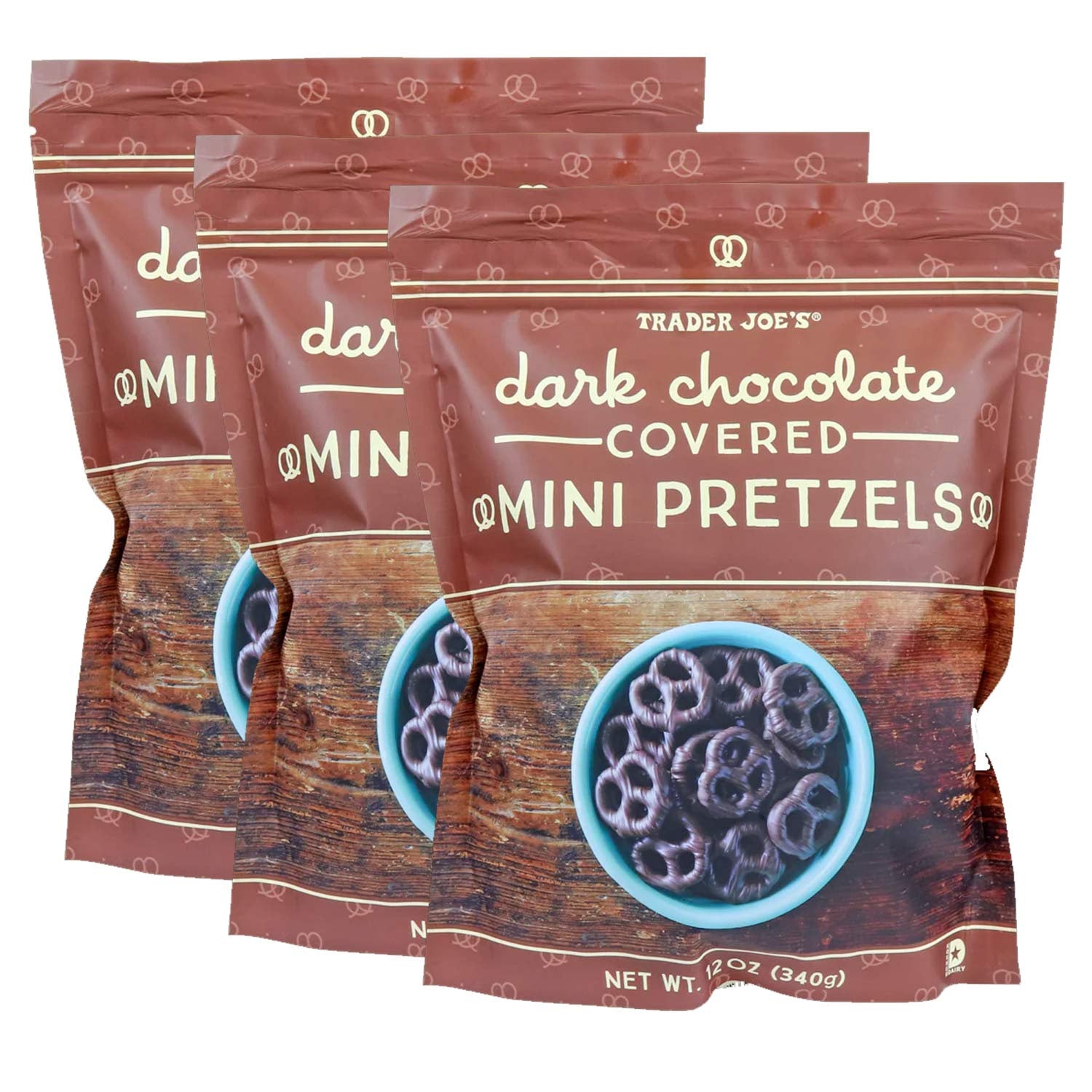 Dark Chocolate Covered Mini Pretzels 12 oz