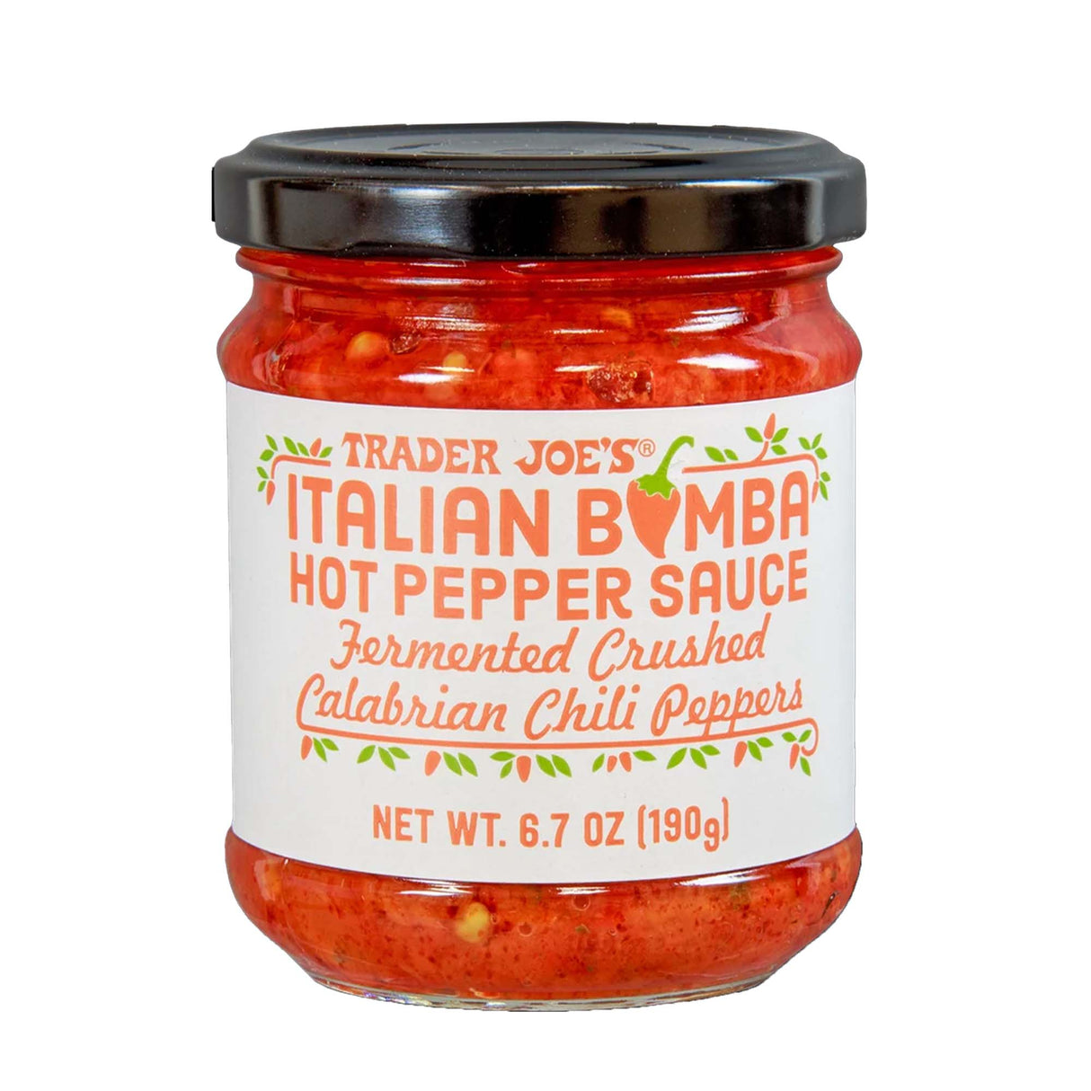 Trader Joe's Italian Bomba Hot Pepper Sauce 6.7 Oz
