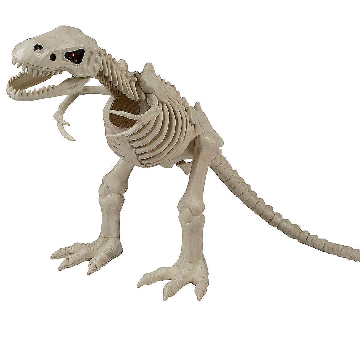 Animated Light-Up Tyrannosaurus Rex Skeleton Halloween Decoration, 15 1/2"