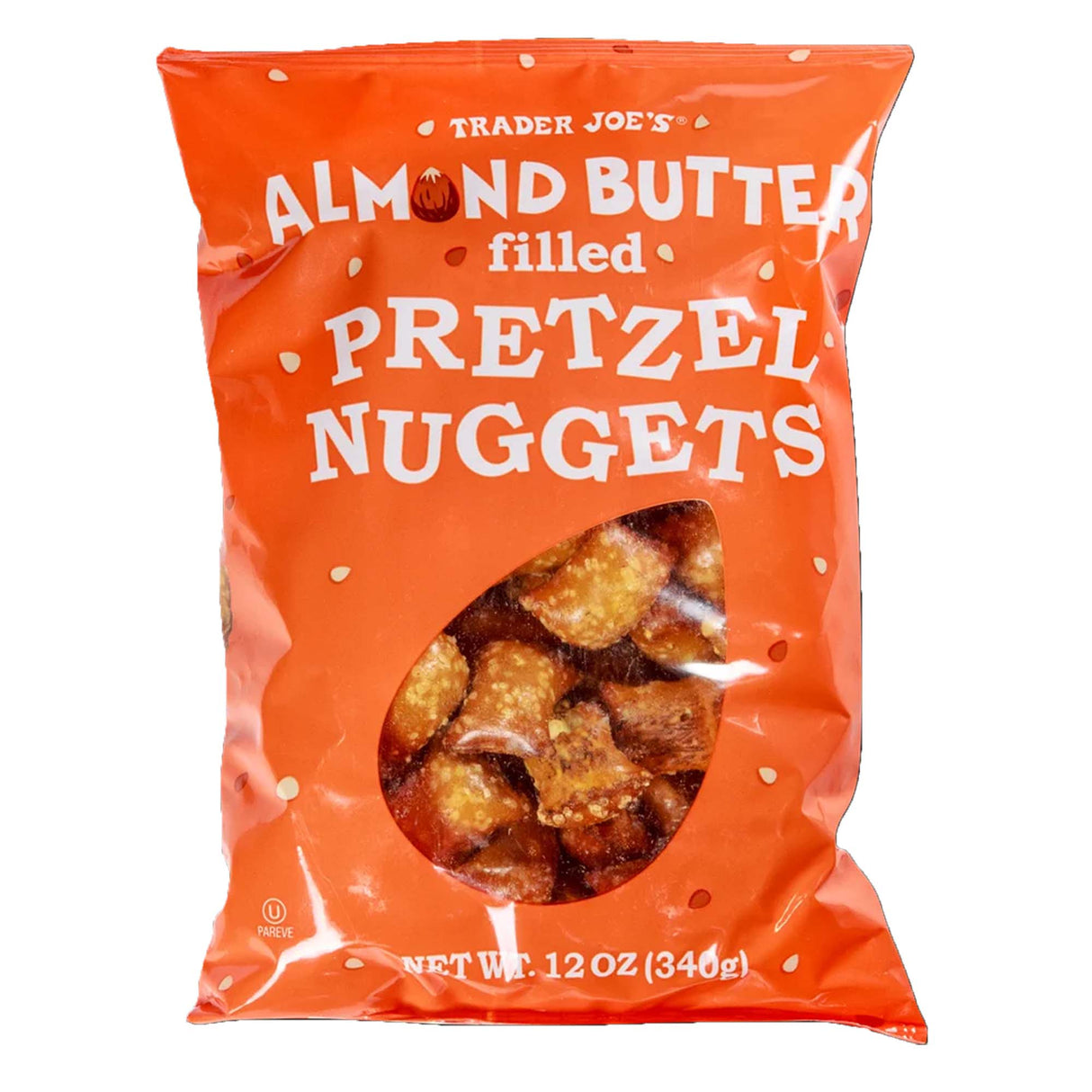 Trader Joe's Almond Butter Filled Pretzel Nuggets 12 Oz