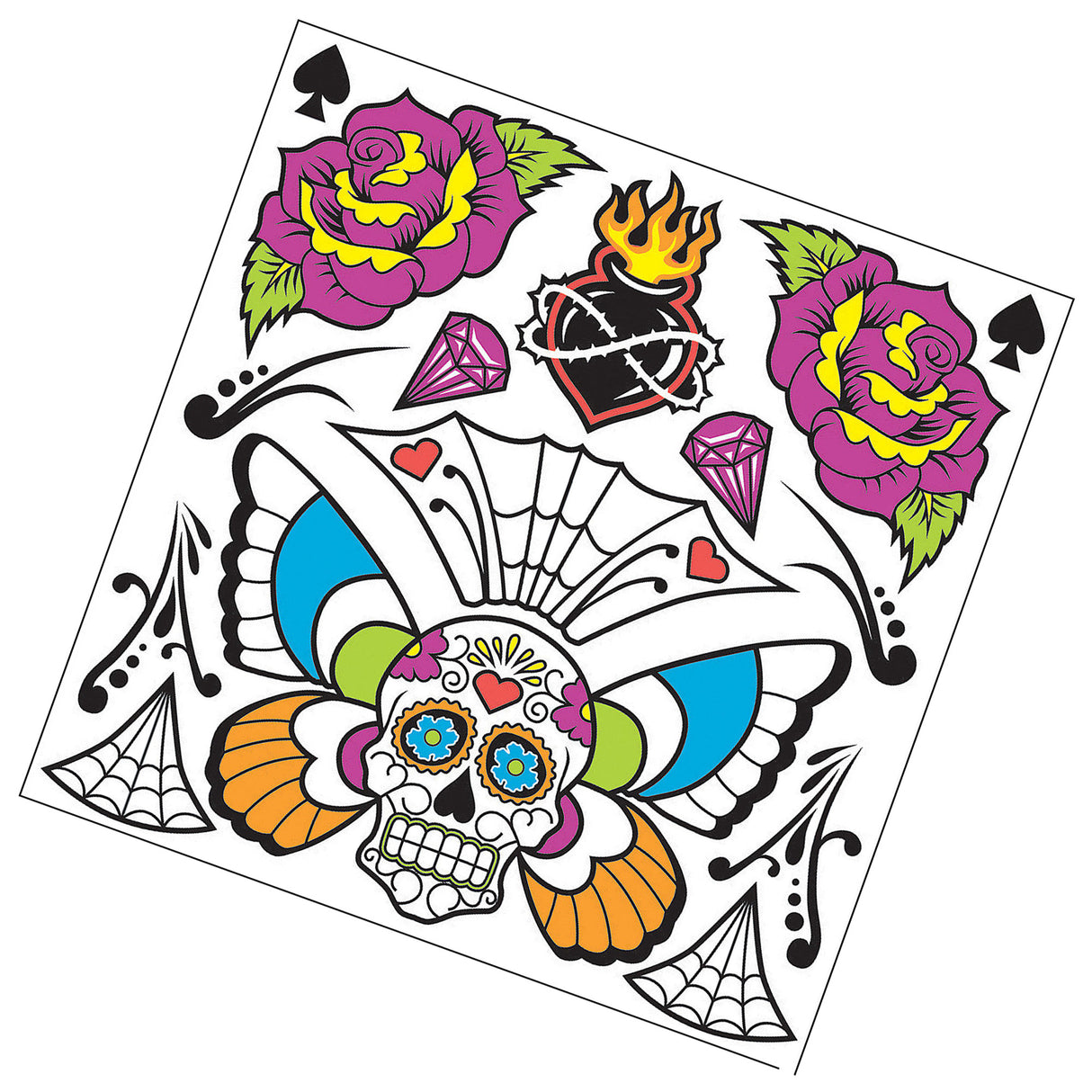 Day of the Dead Body Tattoo – Costume Accessory