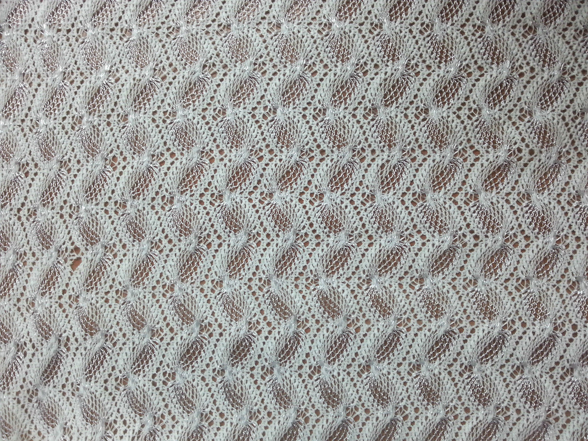 Cotton Crochet Lace White Chevron