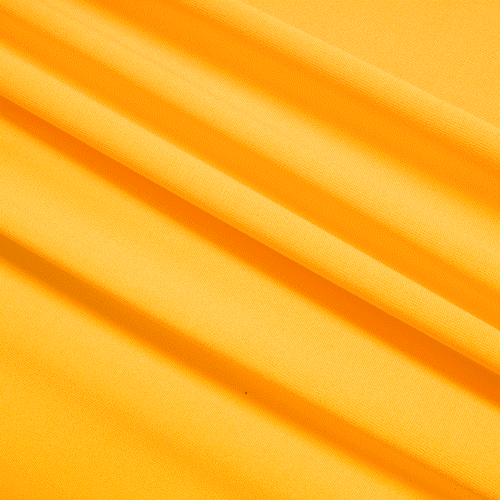 1 Yard Neon Orange Dri Fit Knit Fabric Lightweight Moisture Wicking Material for Activewear