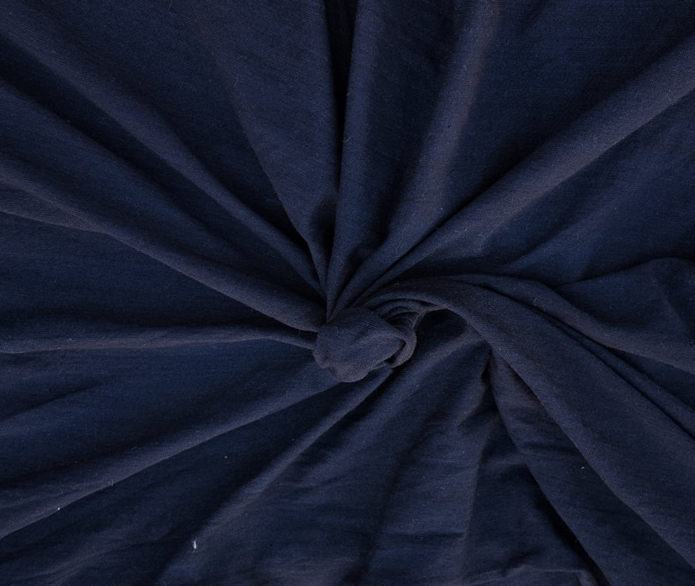 1 Yard Indigo Dye Cotton Jersey Fabric Soft Lightweight Knit for Apparel & Crafts