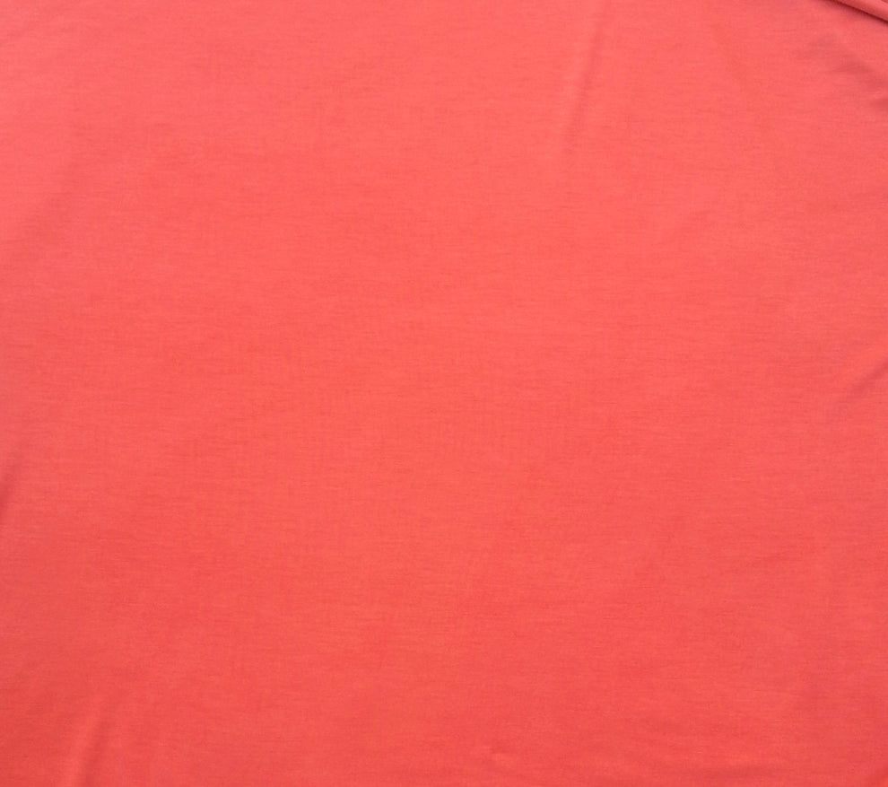 1 Yard Coral Micro Modal Rayon Spandex Jersey Knit Fabric Lightweight Stretch Material