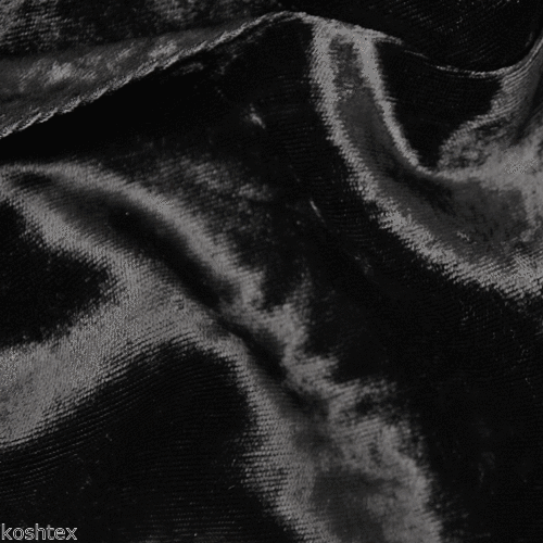 1 Yard Silky Black Rayon Velvet Pre Washed Fabric For Dresses