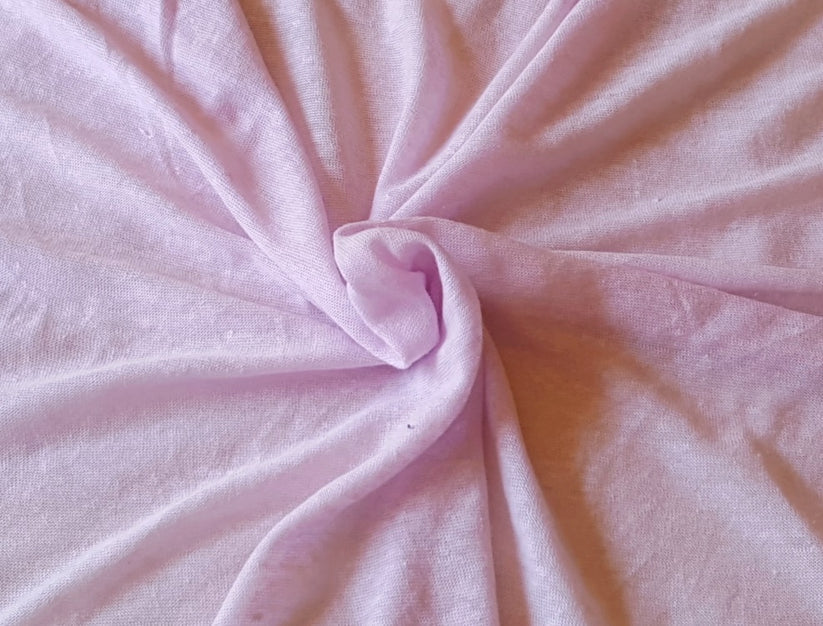1 Yard Pink Linen Jersey Fabric for Summer Apparel, Lightweight Tops, and Casual Wear