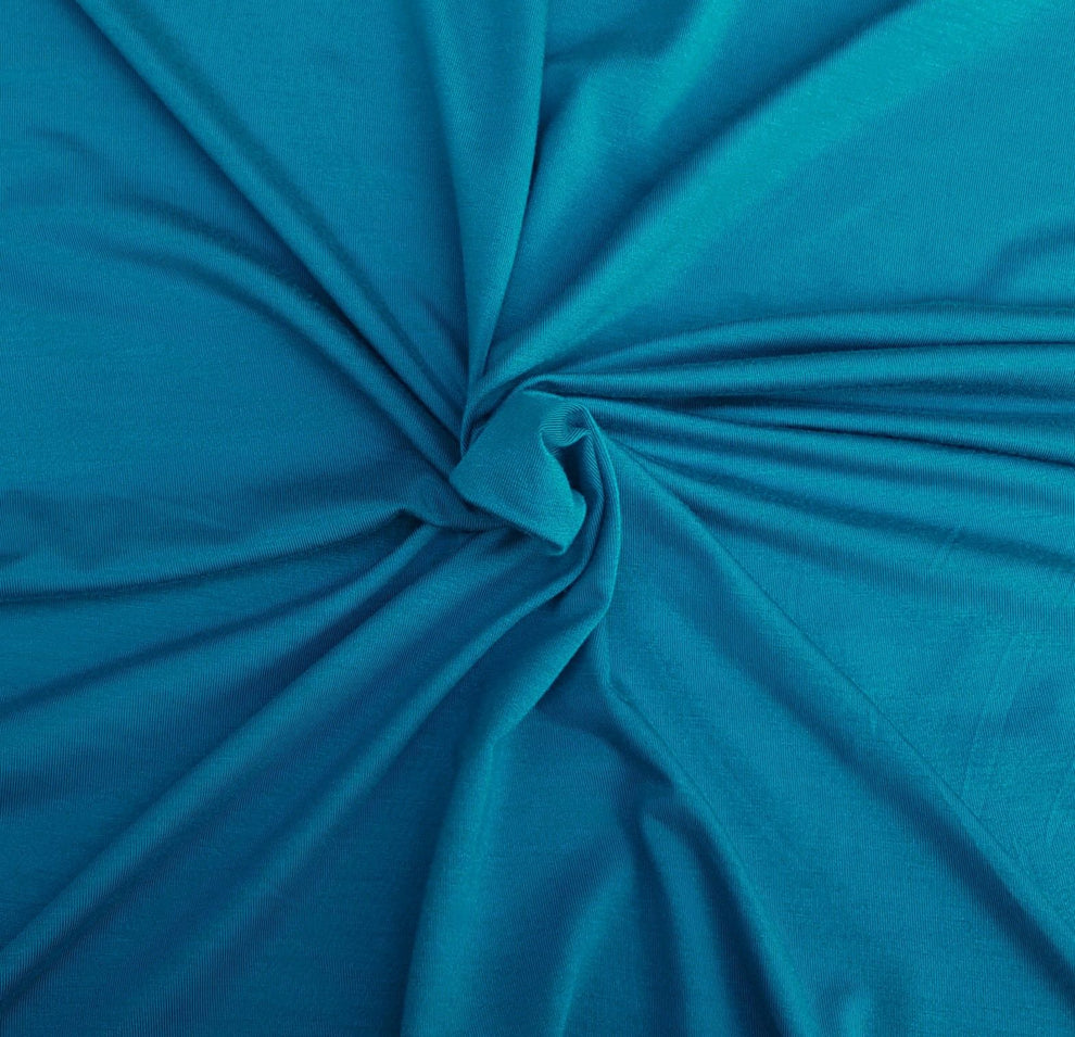 1 Yard Peacock Micro Modal Spandex Jersey Fabric Soft Stretchy Knit Material