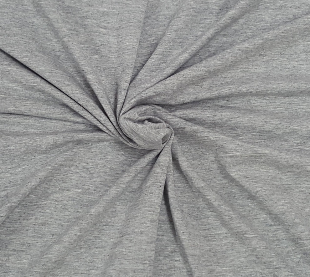 1 Yard Light Heather Gray Modal Rayon Spandex Jersey Knit Fabric Ultra Soft Stretchy Lightweight Fabric for Apparel