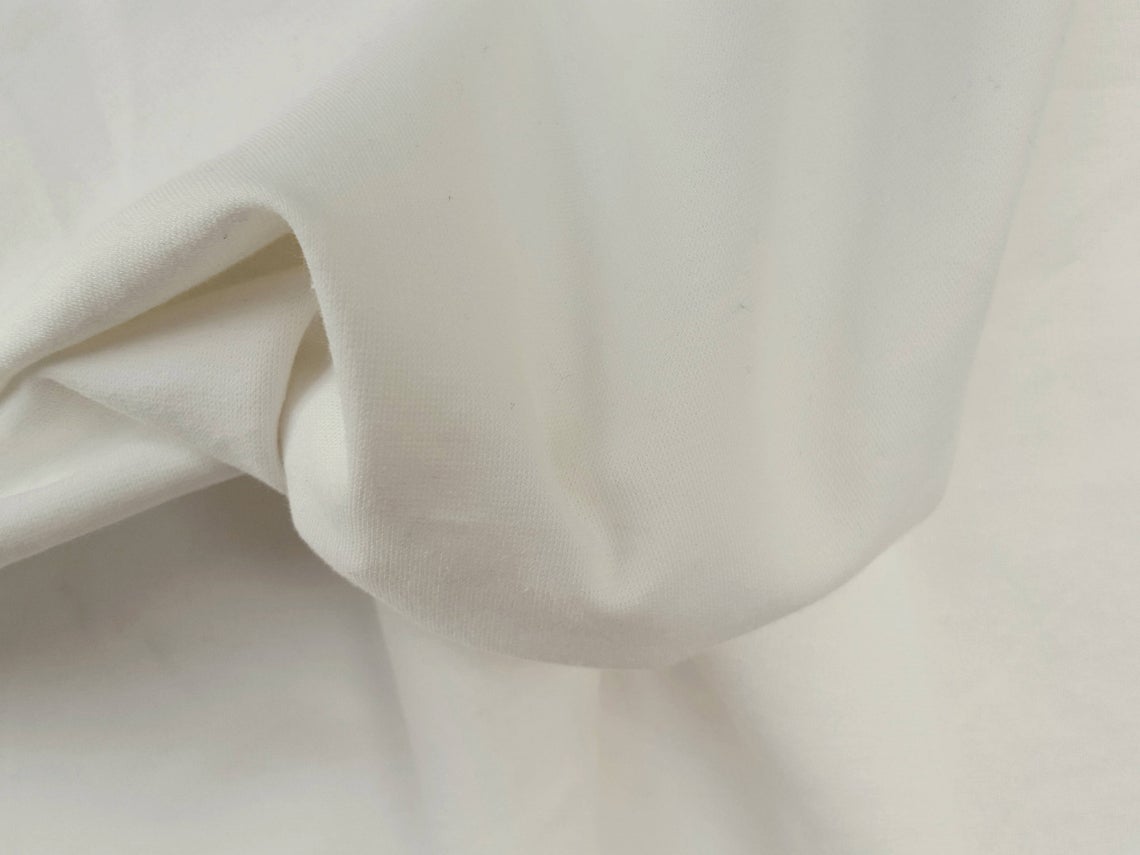 Ponte De Roma Knit Off White Modal Spandex