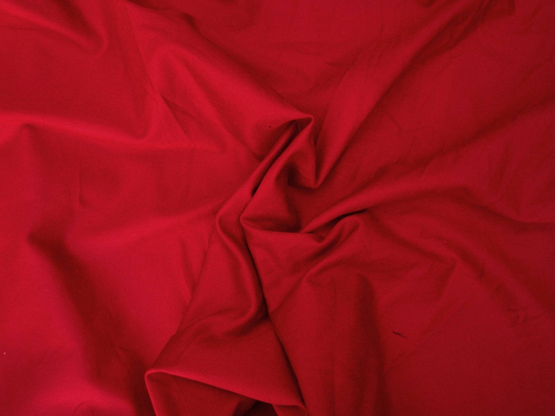 Cotton Twill Spandex Red Fabric